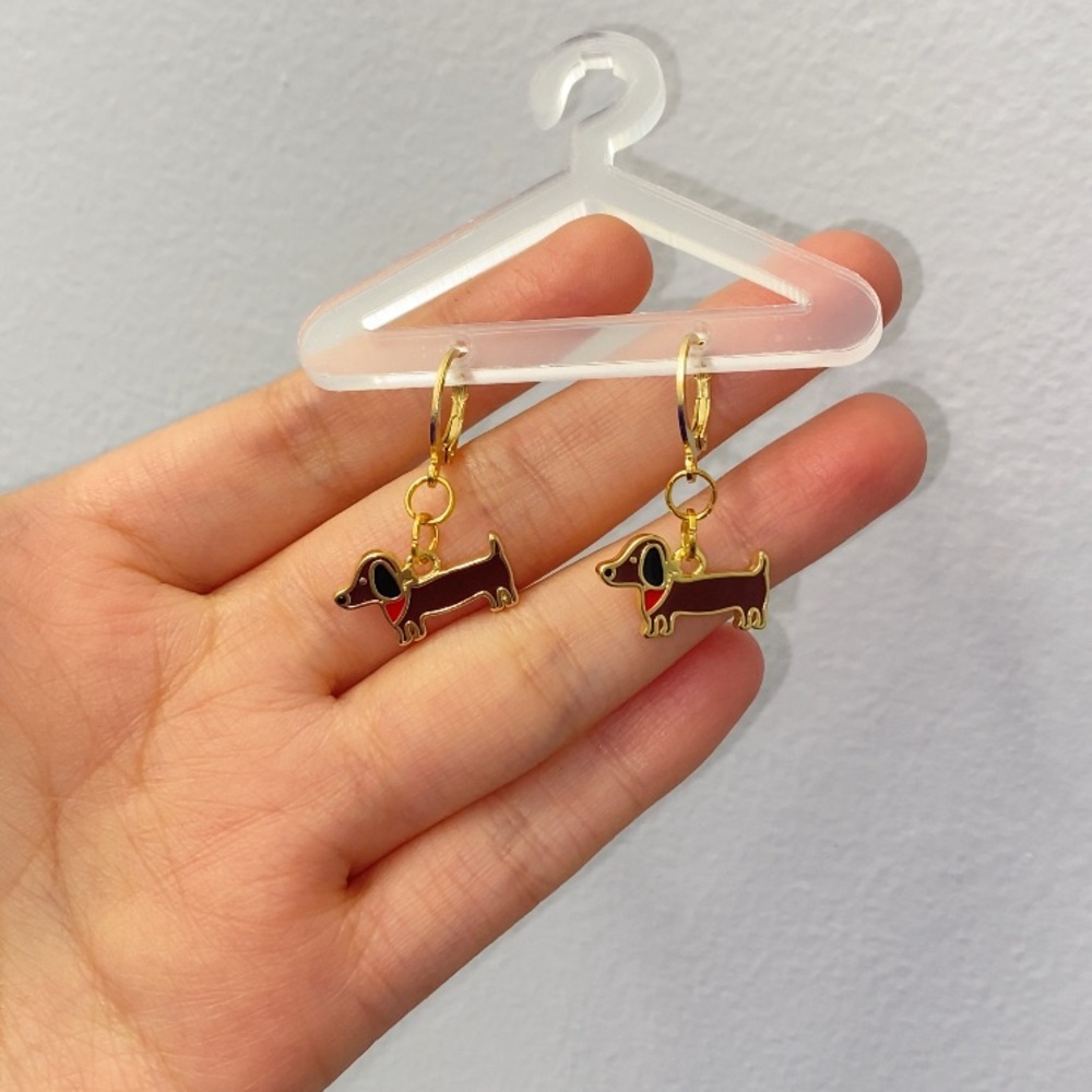 Weiner Dog Hot Dog Earrings
